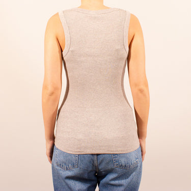 Cotone tank top 100% bomuld rib