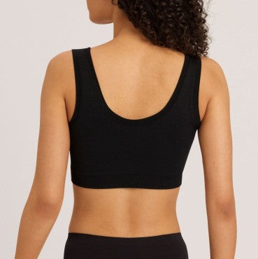 Hanro Touch Feeling vatteret bh uden bøjle crop top black Sort 2