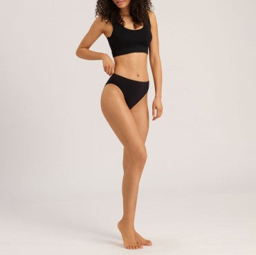 Hanro Touch Feeling vatteret bh uden bøjle crop top black Sort 3