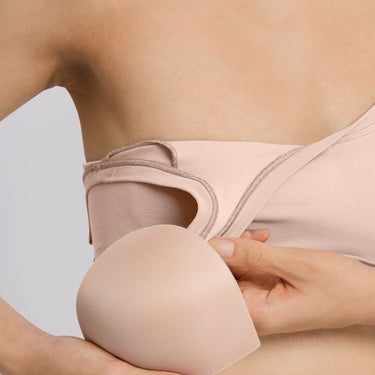 Hanro Touch Feeling vatteret bh uden bøjle crop top peach whip Lyserød 2