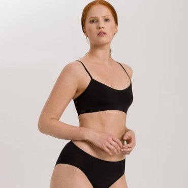 Hanro Touch Feeling bh uden bøjle crop top black Sort 2