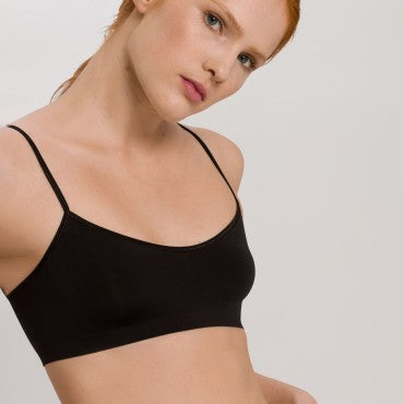 Hanro Touch Feeling bh uden bøjle crop top black Sort 1