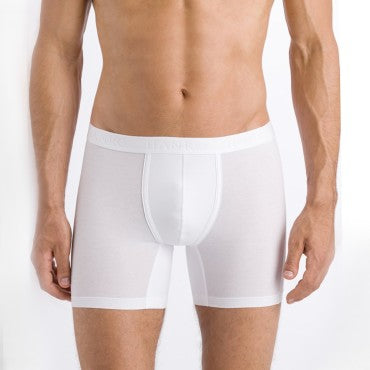 Hanro Cotton Essentials long boxer herre-shorts all white hvid 1