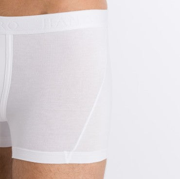 Hanro Cotton Essentials long boxer herre-shorts all white hvid 3