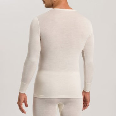 Woolen Silk herre-T-Shirt langt ærme