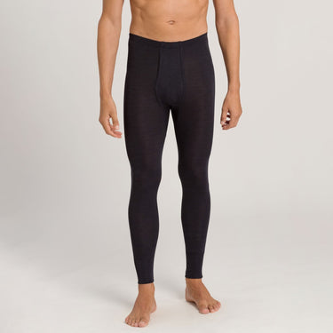 Hanro Woolen Silk herre-leggings anthracite Grå 1