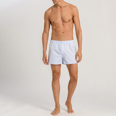 Hanro Fancy Woven boxers herre-shorts light blue Blå 3