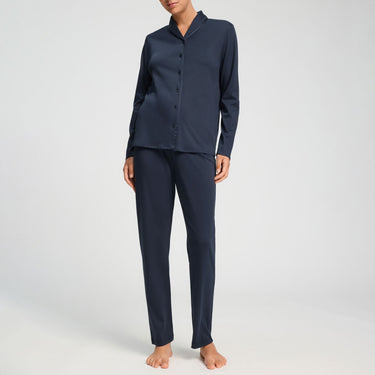 Cotton silk pyjamassæt langt ærme