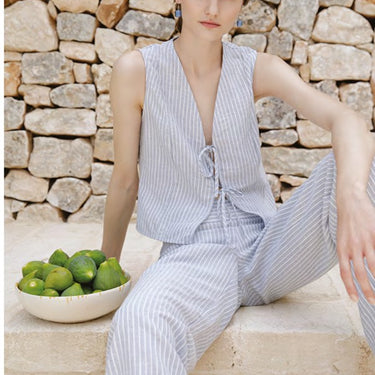 Rigato loungewear bomuld lange bukser
