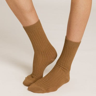 Hanro Hanro Socks uld/cashmere cinnamon Orange 1