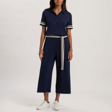 Hanro Madeleine loungewear buksedragt jumpsuit deep navy Blå 1