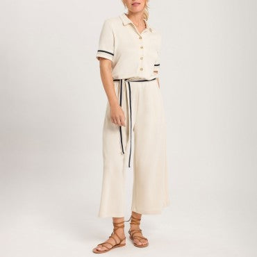 Hanro Madeleine loungewear buksedragt jumpsuit warm sand 1