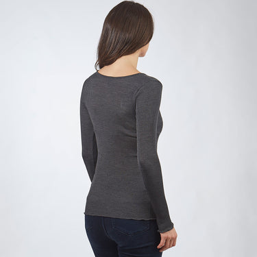 Costina rib silk long sleeve