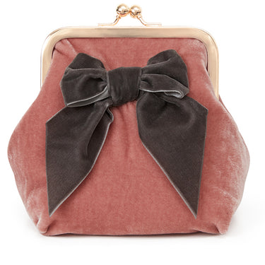 Velvet Clutch Rose/grey