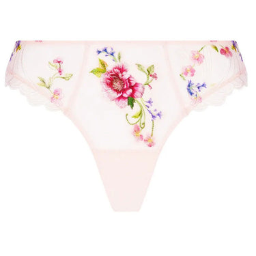 Lise Charmel Libertine en Fleurs string trusse libre eclosio blonder blomster lyserød 6