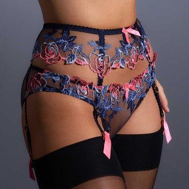 Callypso strømpeholder Blue/Pink