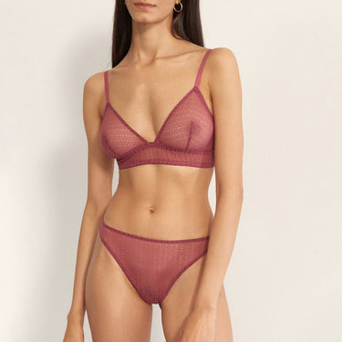 ELSE Lingerie Honeycomb string orchid Lyserød 2