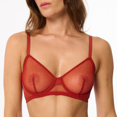 ELSE Lingerie Bare Minimal bh med bøjle crimson Rød 1