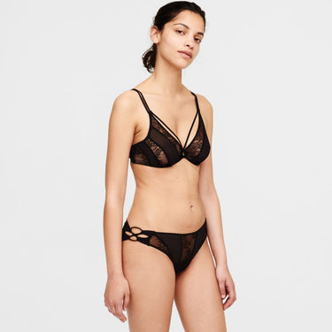 Chantal Thomass Mystery bh dybt V black Sort 3
