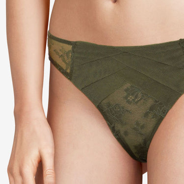 Chantal Thomass Encens Moi Dentelle et Resille klassisk rio trusse khaki Grøn 1